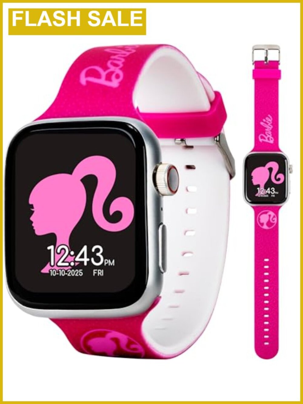 Kids Smart Watch Touchscreen Camera Glitter Silicone Strap Fitness